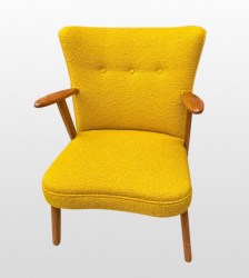 Yellow Boucle Wool Chair